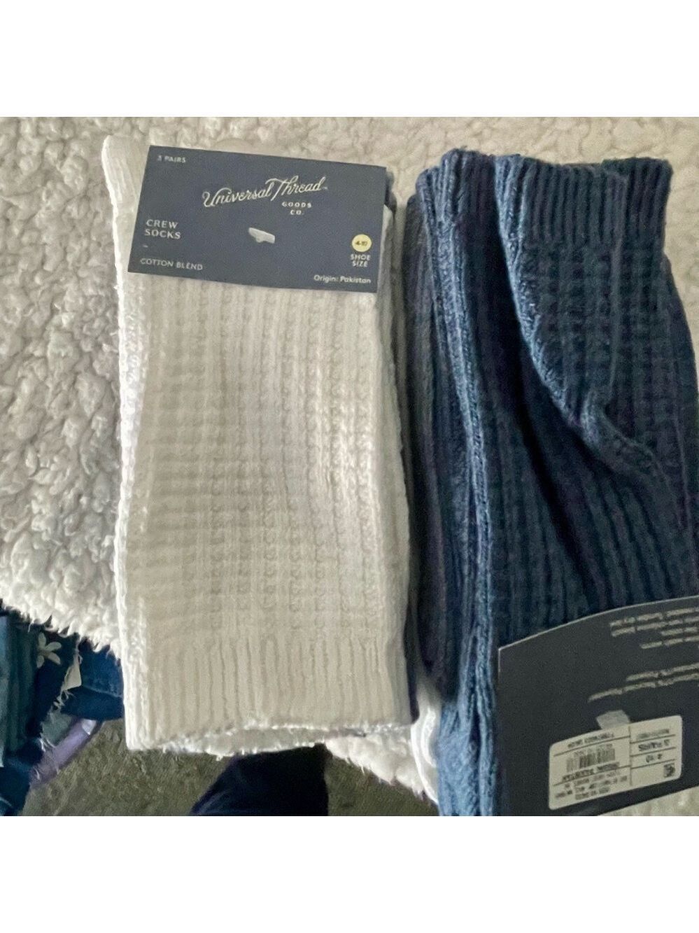 Universal Thread Light Pink Cotton Blend 6 Pairs of Socks. New